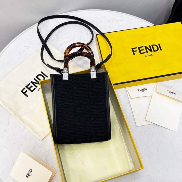 Fendi 8BS051 Mini Sunshine Shopper Bag 8527 Black