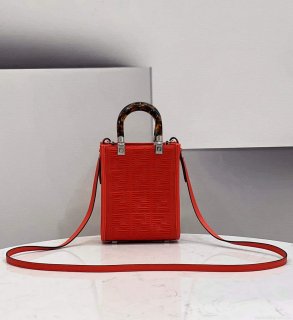 Fendi 8BS051 Mini Sunshine Shopper Bag 8527 Red