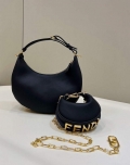 Fendi 8BR798 Fendigraphy Small White leather bag 80056M Black