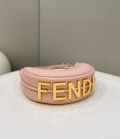 Fendi 8BR798 Fendigraphy Small White leather bag 80056M Pink