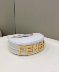 Fendi 8BR798 Fendigraphy Small White leather bag 80056M White