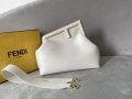 Fendi FIRST 8BP127 Medium Bag White Leather