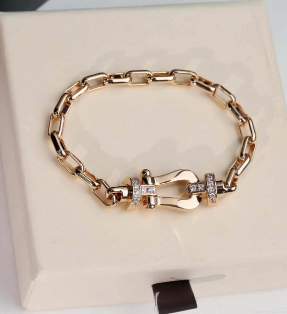 Fred FORCE 10 BRACELET XL model in 18k pink gold with diamonds F23006