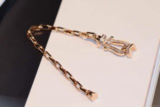 Fred FORCE 10 BRACELET XL model in 18k Pink gold with diamonds F23009