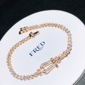 Fred FORCE 10 BRACELET XL model in 18k Pink gold with full diamonds F230012