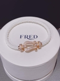 Fred FORCE 10 BRACELET Large model 18K yellow gold diamond paved F230021