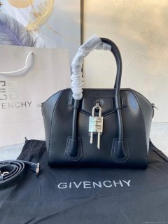 Givenchy BB50J0B00D Mini Antigona Lock Bag in Box Leather Black