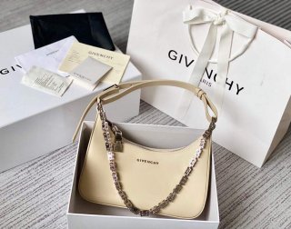 Givenchy BB50LGB1A4 Small Moon Cut Out bag in Leather Beige