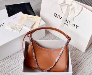 Givenchy BB50LGB1A4 Small Moon Cut Out bag in Leather Brown