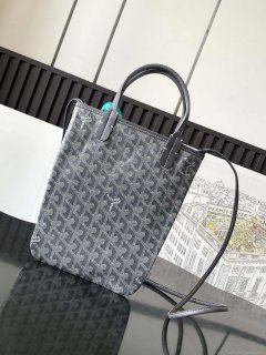 Goyard POICLAPMLTY11CL61P Poitiers Claire Voie Bag Gray &Black