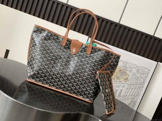 Goyard ANJOUSPMLCG03TY01P Anjou PM Bag Black and Tan