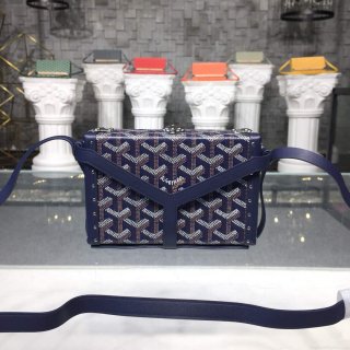 Goyard MINA08PMLTY01CL01P Minaudière Trunk Bag Navy Blue