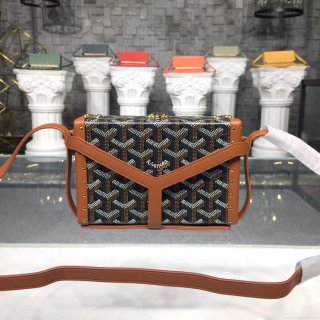 Goyard MINA08PMLTY01CL01P Minaudière Trunk Bag Brown