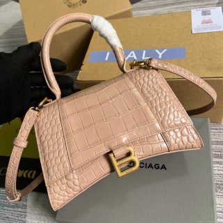 Gucci 681697 The Hacker Project Small Hourglass Crocodile Bag Pink