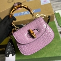 Gucci 686864 Gucci Bamboo 1947 Mini Top Handle Bag Pink