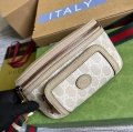 Gucci 682933 Belt bag with Interlocking G Beige and white