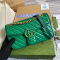 Gucci 443497 GG Marmont Small Shoulder Bag Green