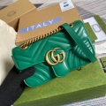 Gucci 446744 GG Marmont Matelassé Mini Bag Green