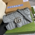 Gucci 446744 GG Marmont Mini Shoulder Bag Grey