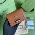 Gucci ‎‎658244 Diana Card Case Wallet in Brown