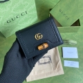 Gucci ‎‎658244 Diana Card Case Wallet in Black