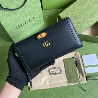 Gucci 658634 Diana Continental Wallet in Black