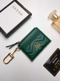 Gucci 627064 GG Marmont Keychain Wallet Green