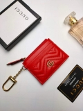 Gucci 627064 GG Marmont Keychain Wallet Red