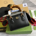 Gucci 702732 Gucci Diana Mini Tote Bag Black leather