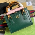 Gucci 702732 Diana Mini Tote Bag Green leather