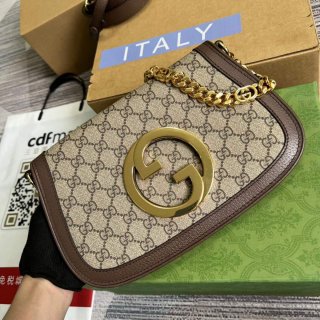 Gucci 699268 Gucci Blondie shoulder bag GG Supreme canvas Brown