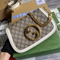 Gucci 699268 Gucci Blondie shoulder bag GG Supreme canvas White