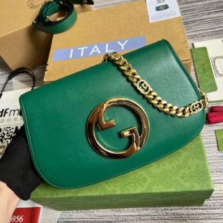 Gucci 699268 Gucci Blondie shoulder leather bag Green