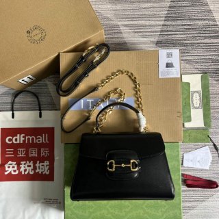 Gucci 702049 Horsebit 1955 Medium Bag Black