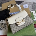 Gucci 703848 Gucci Horsebit 1955 Mini Bag Beige White