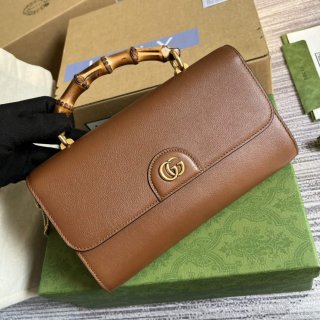 Gucci 675794 Gucci Diana Small Shoulder Bag Brown