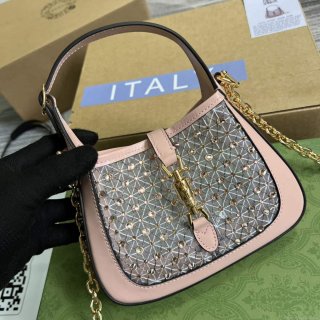 Gucci 677027 Jackie 1961 Mini Crystal bag Pink