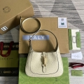 Gucci 636709 Jackie 1961 Small Ostrich skin Bag Beige