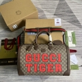 Gucci 687828 Tiger GG Large Duffle Bag Brown