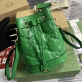 Gucci 728231 GG Matelassé Bucket Bag Green