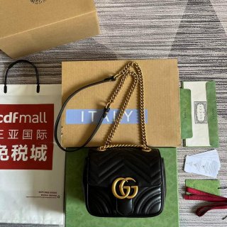 Gucci 739682 GG Marmont Matelassé mini tote bag Black