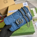 Gucci 476433 GG Marmont Super Mini Bag Blue