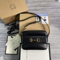 Gucci 645454 Gucci Horsebit 1955 Small Shoulder Bag Black