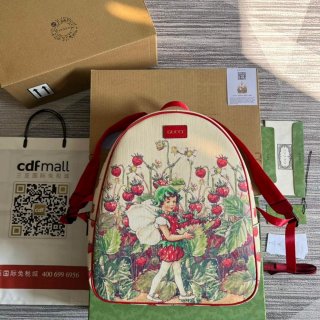 Gucci 433578 Children’s Fairy Print Backpack Red