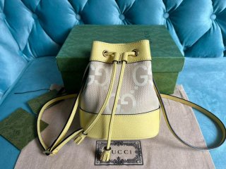 Gucci 550620 Ophidia jumbo GG mini bucket bag yellow