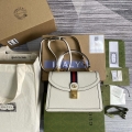 Gucci 651055 Ophidia GG small top handle Leather bag White