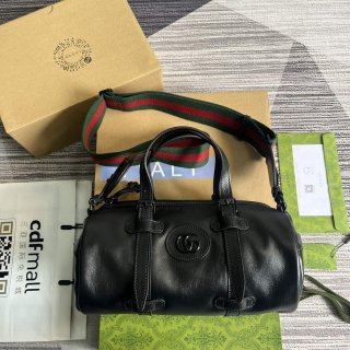 Gucci 725701 Small duffle bag with tonal Double G Black