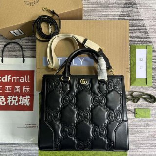 Gucci 728236 GG Matelassé Tote Black