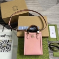 Gucci 739079 Diana Mini Tote Bag Pink leather