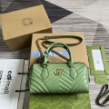 Gucci 746319 GG Marmont Small Top Handle Bag Green